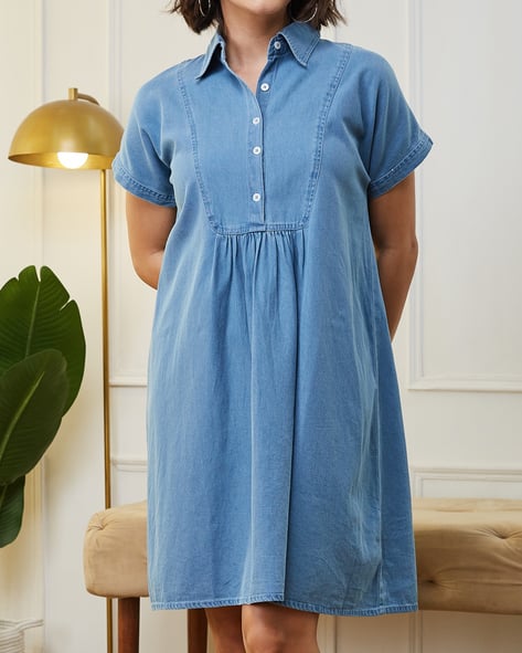 Buy Light Blue Dresses for Women by Shein Online | sheinindia.in Buy Light Blue Dresses for Women by Shein Online | sheinindia.in