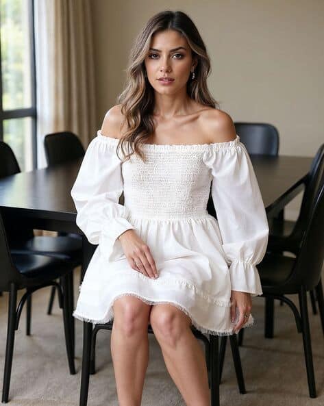 Buy White Dresses for Women by Shein Online