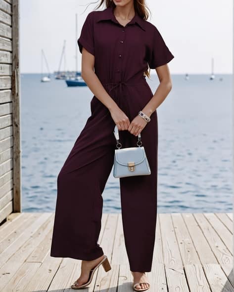 Buy Purple Jumpsuits &Playsuits for Women by Shein Online