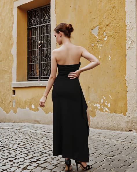 strapless open back dress Strapless Dress with Hand-Pleated Bust main image 0