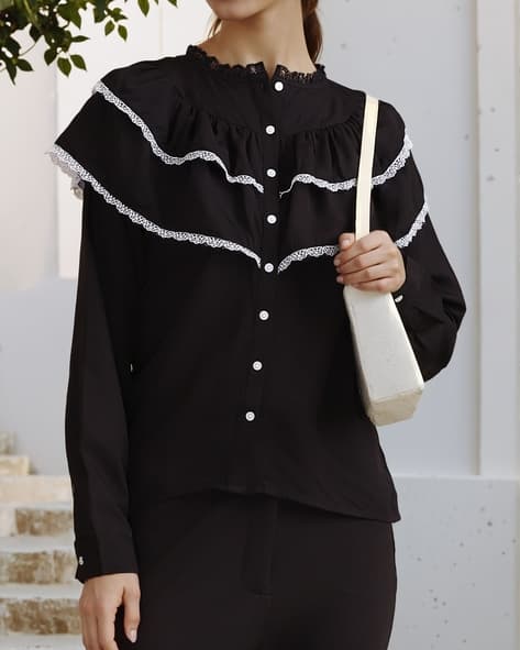 Buy Black Tops for Women by Shein Online