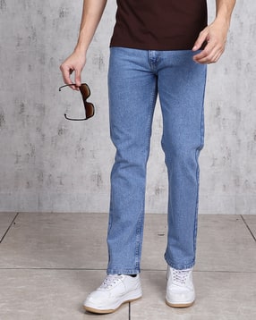 Shein Full Length Fly With Button Closure Stone Wash Jeans-picture-17