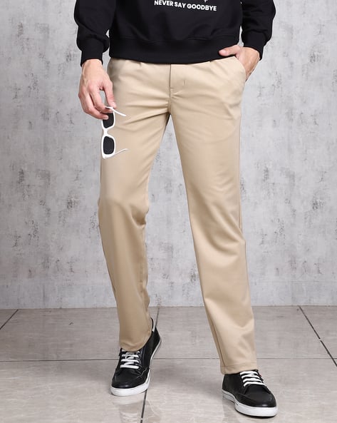 Buy Beige Trousers Pants for Men by Shein Online