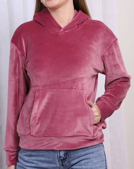 Shein Drop Shoulder Full Sleeve Hoodie With Kangaroo Pocket