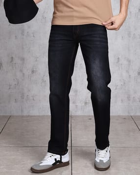 Shein Ankle Length Fly With Button Closure Mid Wash Jeans-picture-36