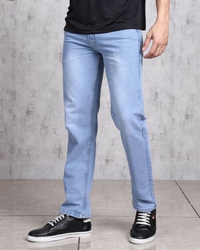 Shein Ankle Length Fly With Button Closure Mid Wash Jeans-picture-31