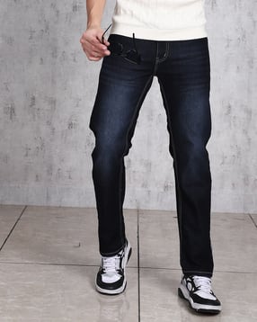 Shein Full Length Fly With Button Closure Mid Wash Jeans-picture-18