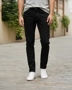 Shein Shein Men Full Length Fly With Button Closure Distressed Jeans