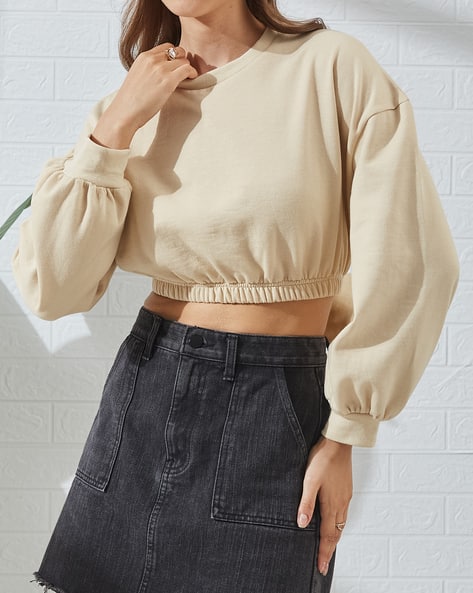 Buy Off White Sweatshirt Hoodies for Women by Shein Online