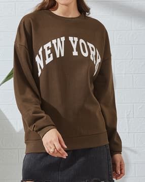 Shein Drop Shoulder Typographic Chest Print Sweatshirt-picture-17