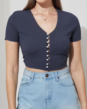 Buy Dark Grey Tops for Women by Shein Online | sheinindia.in