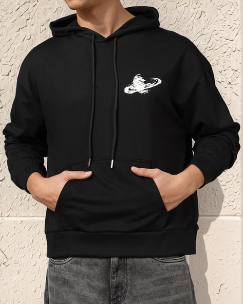 Buy Black Sweatshirt Hoodies for Men by Shein Online