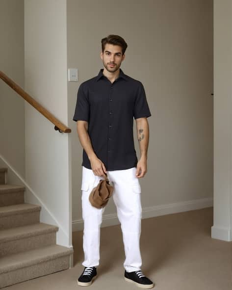 Buy Black Shirts for Men by Shein Online | sheinindia.in