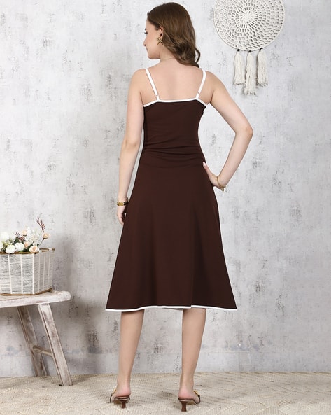 Buy Shein Shein Spaghetti Strap Contras... Online | Ajio.com