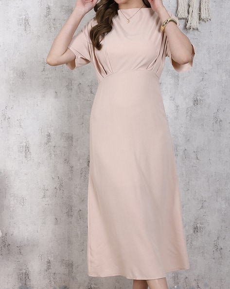 wrap silk dress midi MARIGOLD Silk Wrap Midi Dress