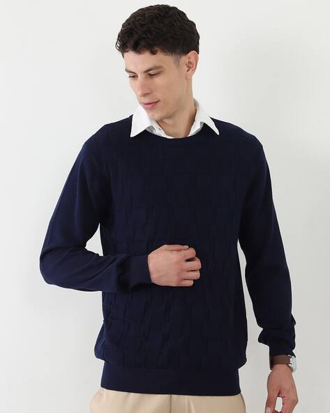 Buy Navy Sweaters Cardigans For Men By Shein Online Sheinindia in Buy Navy Sweaters Cardigans For Men By Shein Online Sheinindia in