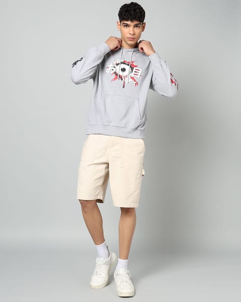 Buy Grey Melange Sweatshirt & Hoodies for Men by Shein Online