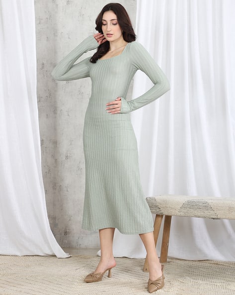 olive green mermaid prom dresses Olive Green Satin Mermaid Prom Dresses with Slit Plunging V-Neck 24059 Olive / US4