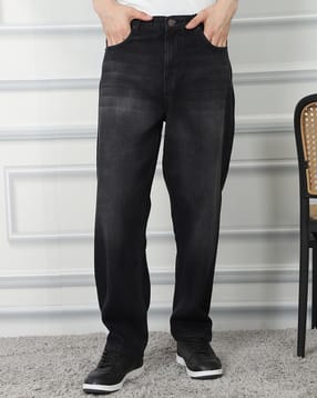 Shein Full Length Fly With Button Closure Mid Wash Jeans-picture-32