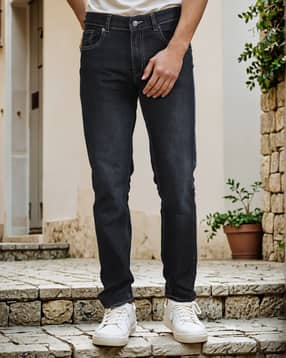 Shein Full Length Mid Wash Fly With Button Closure Jeans-picture-24