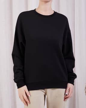 Shein Medium Length Drop Shoulder Crew Sweatshirt-picture-23