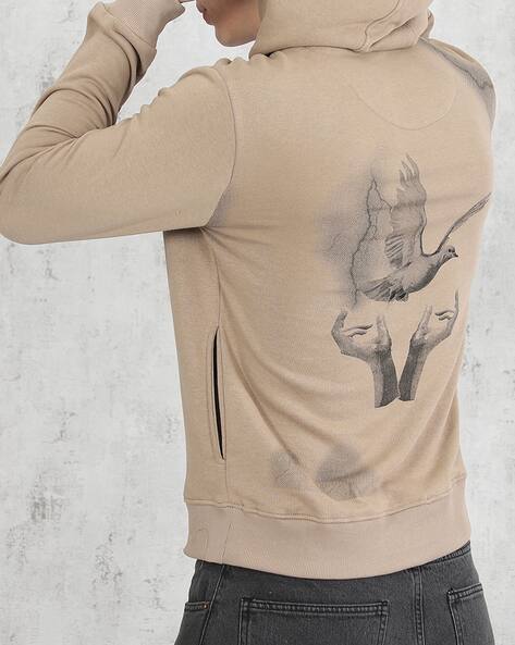Shein Full Sleeves Graphic Back & Front Print Hoodie
