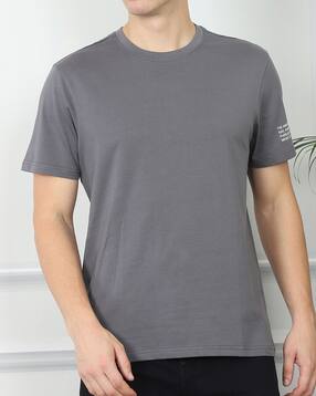 Shein Short Sleeve Typographic Sleeve Print Crew Tshirt-picture-15