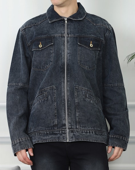 Buy Dark Blue Jackets & Coats for Men by Shein Online | sheinindia.in