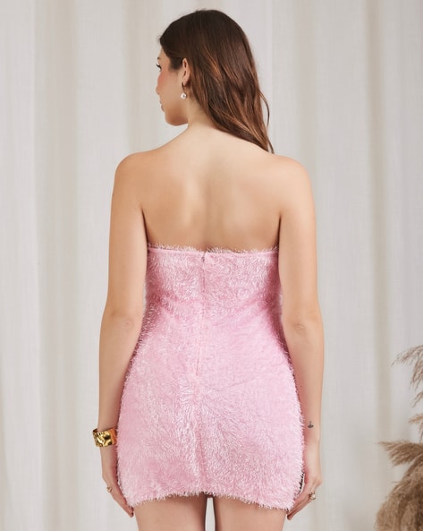 hot pink sequin mini dress Sofie Pink Sequin Strapless Mini Dress - US 18