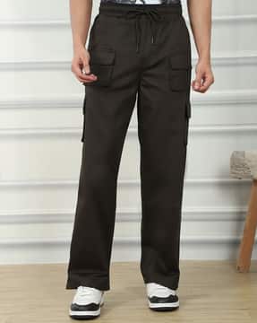 Shein Shein Men Relaxed Fit Full Length Elasticated Drawstring Waist Cargos