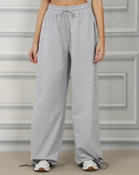 Product image of Shein Shein Full
                              Length Elasticated Drawstring Waist Wide
                              Track Pants