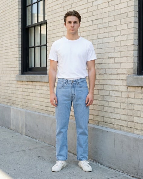 Shein Ankle Length Fly With Button Closure Clean Jeans