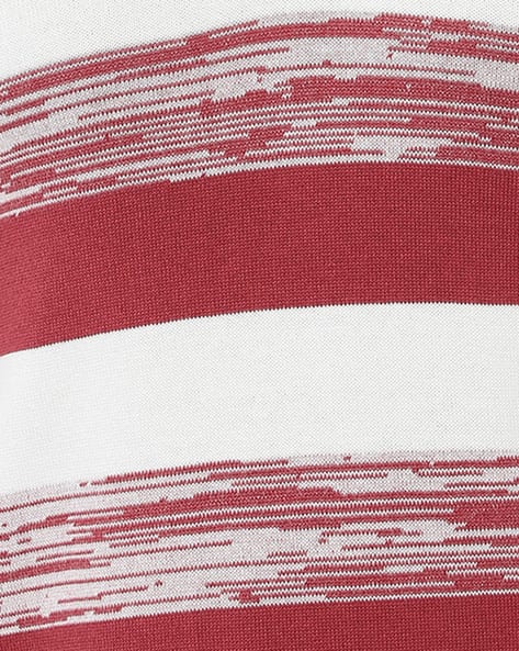 Shein Medium Length Short Sleeve Striped Polo Tshirt