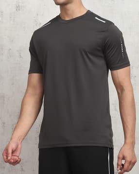 Shein Activewear Short Sleeve Typographic Placement Print Crew Tshirt-picture-25