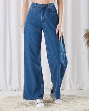 Shein High Rise Fly With Button Closure Clean Wash Jeans