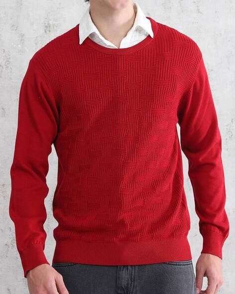 Shein Full Sleeves Self Designed Crew Neck Pullover