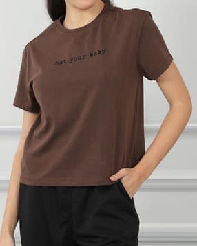 Shein Drop Shoulder Typographic Chest Print Crew Tshirt-picture-16