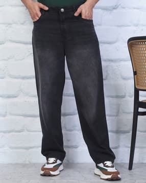 Shein Full Length Fly with Button Closure Mid Wash Jeans-picture-25