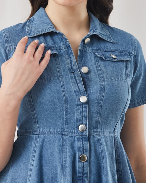 Buy Mid Blue Dresses for Women by Shein Online | sheinindia.in