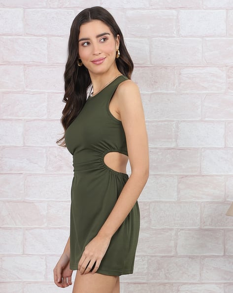 mini side waist cut out dress Buy Dark Green Dresses for Women by Shein Online Variant:XSmall collection:under-150 Summer, Women's Beach Dress, Princess polly baring sophistication