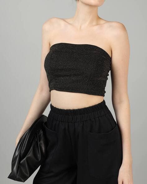 Buy Black Tops for Women by Shein Online | sheinindia.in