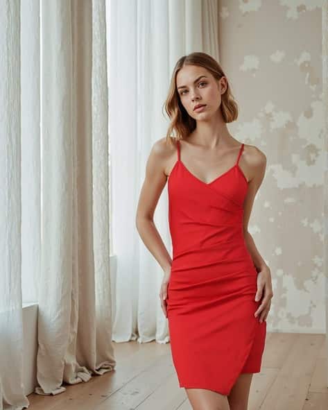 Buy Red Dresses for Women by Shein Online | Ajio.com