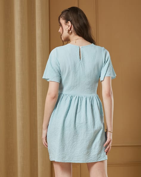 Buy Shein Shein Flutter Sleeves Front T... Online | Ajio.com
