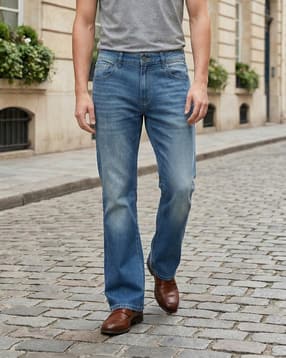 Shein Full Length Fly With Button Closure Mid Wash Jeans-picture-22