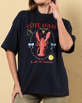 Shein Drop Shoulder Graphic Chest Print Crew Tshirt-picture-48