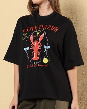 Shein Drop Shoulder Graphic Chest Print Crew Tshirt-picture-16