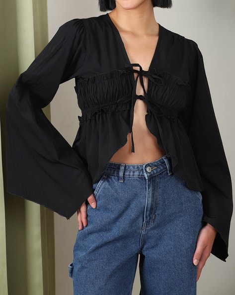 Buy Black Tops for Women by Shein Online | sheinindia.in Buy Black Tops for Women by Shein Online | sheinindia.in
