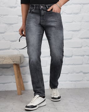Shein Ankle Length Fly With Button Closure Stone Wash Jeans-picture-37
