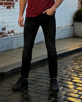 Shein Full Length Fly with Button Closure Mid Wash Jeans-picture-14