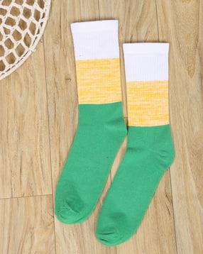 Shein Calf Length Colour-Blocked High Socks-picture-15